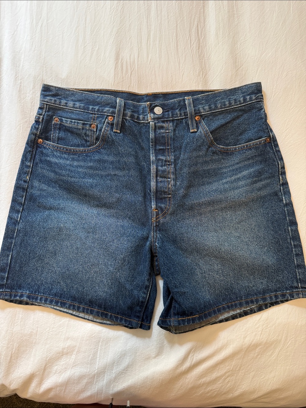 Levi's 501 Dark Blue Denim Jean Shorts